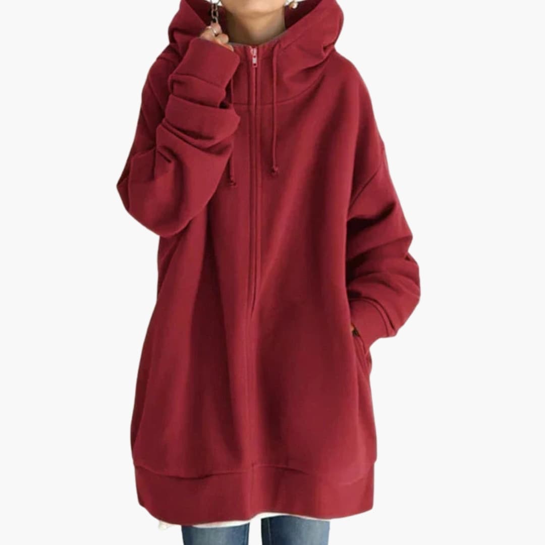 Oversized hettegenser til dame med flytende passform og moderne design