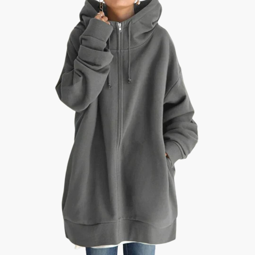 Oversized hettegenser til dame med flytende passform og moderne design