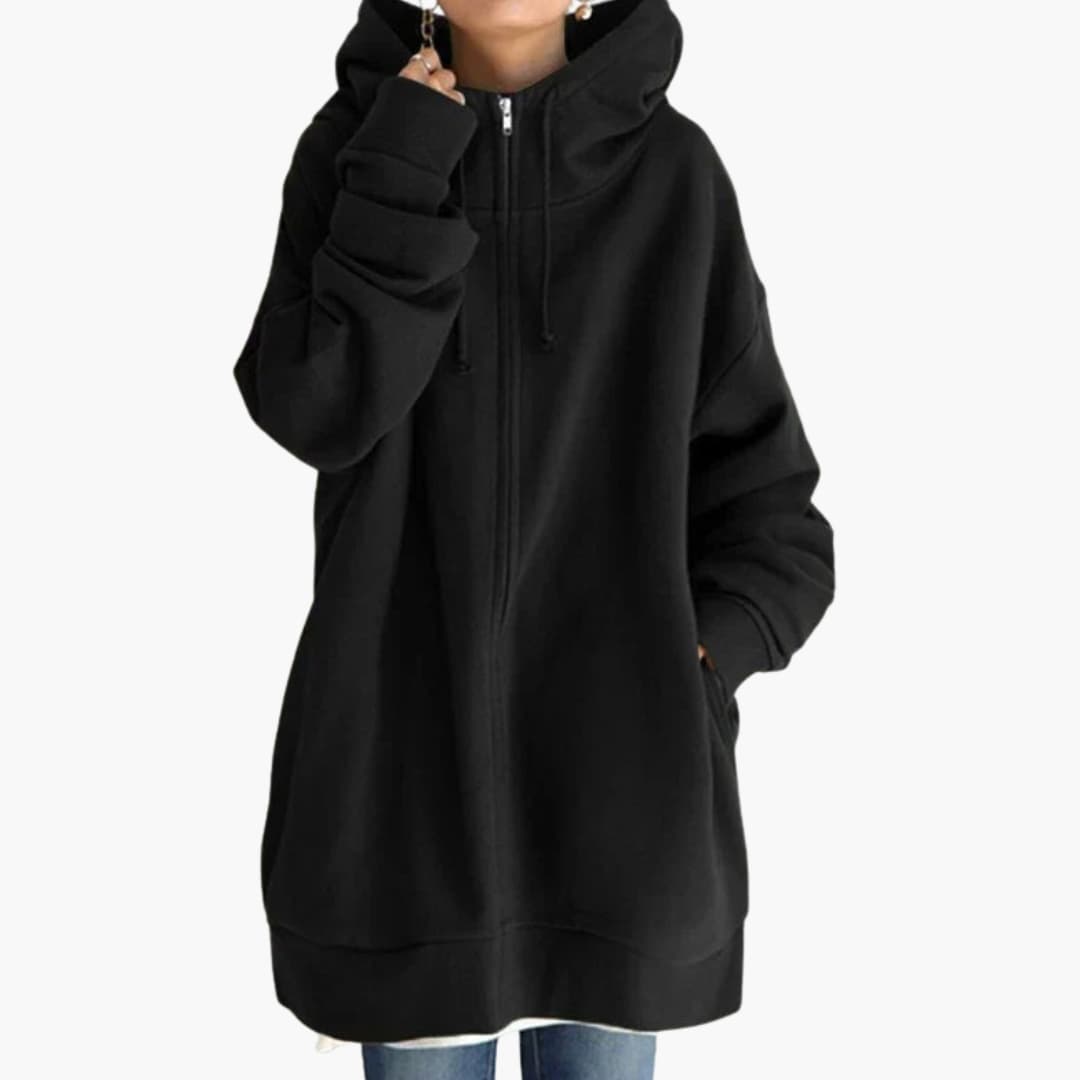 Oversized hettegenser til dame med flytende passform og moderne design