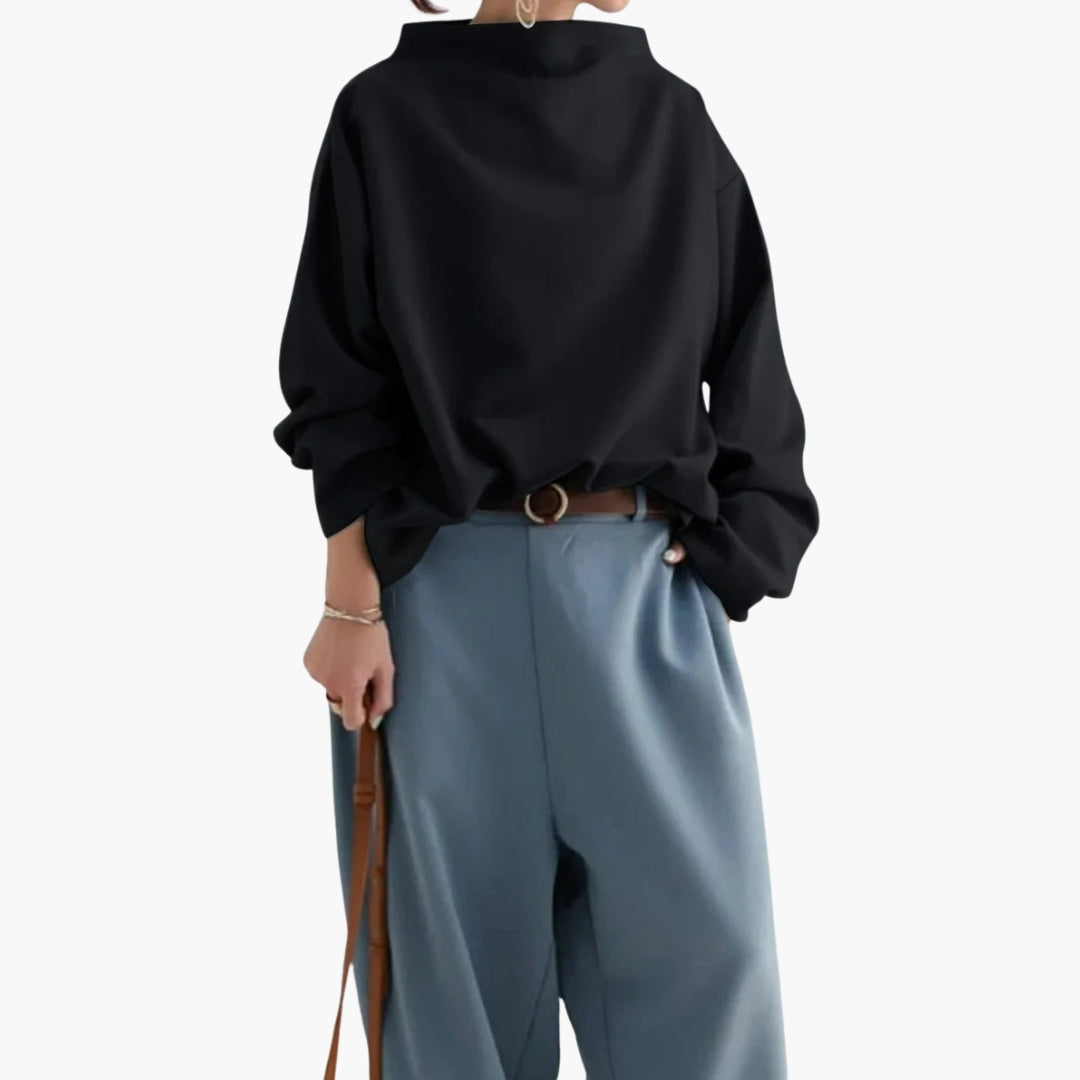 Sweat femme col rond coupe ample et manches longues