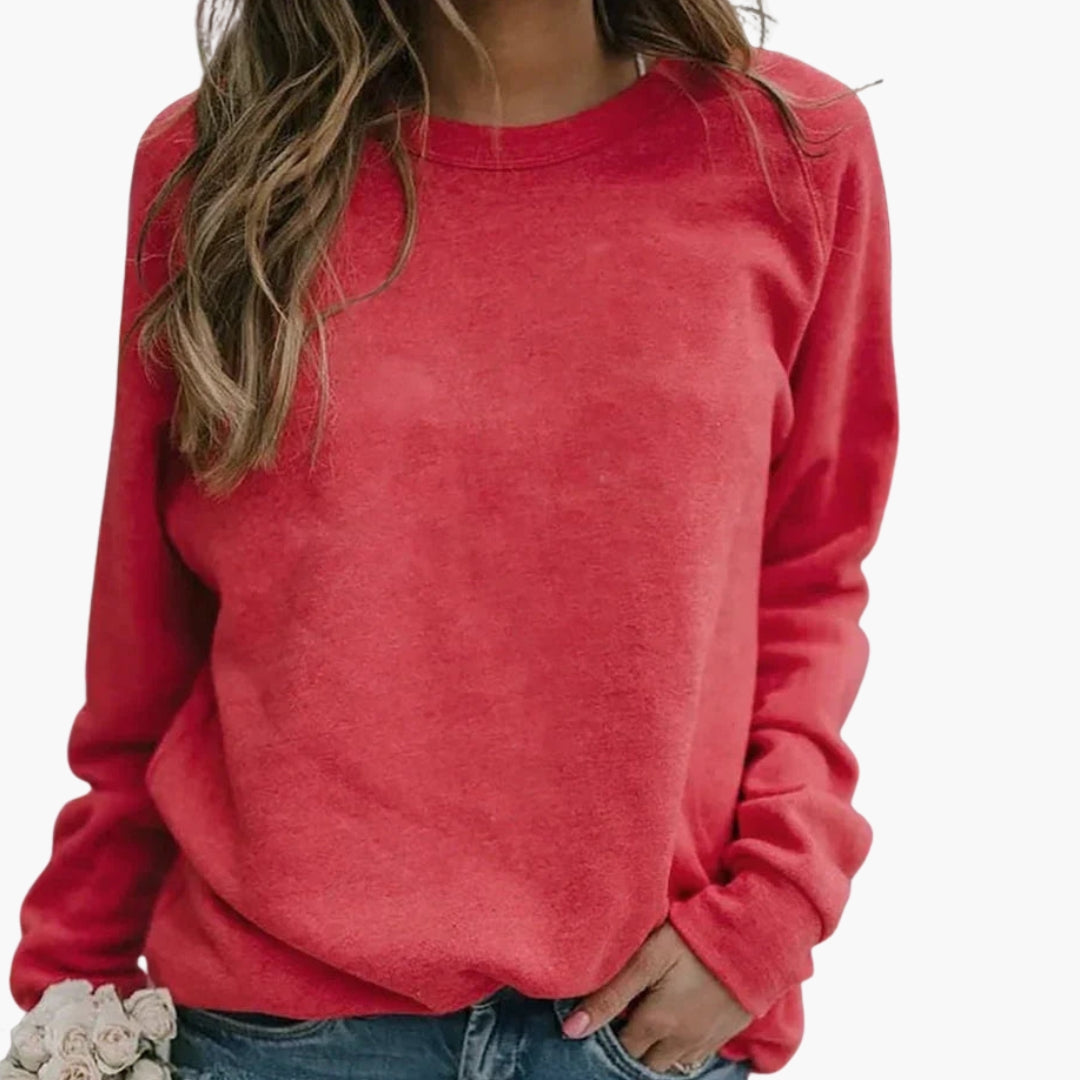 Sweatshirt mulher gola redonda mangas compridas