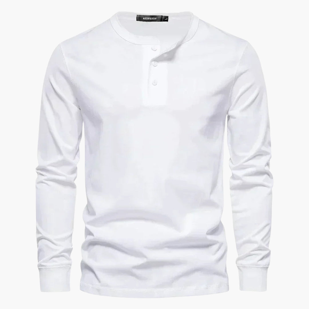 T-shirt Henley homme avec patte de boutonnage