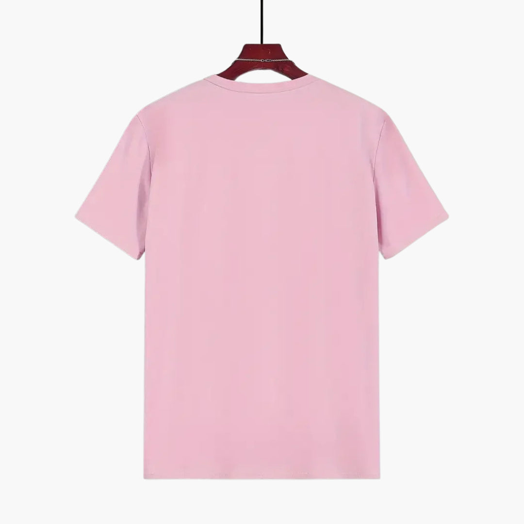 T-shirt homme à col rond avec manches courtes et coupe droite