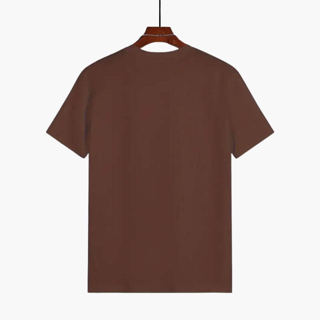 T-shirt homme à col rond avec manches courtes et coupe droite