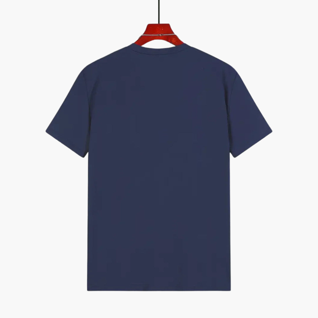 T-shirt homme à col rond avec manches courtes et coupe droite