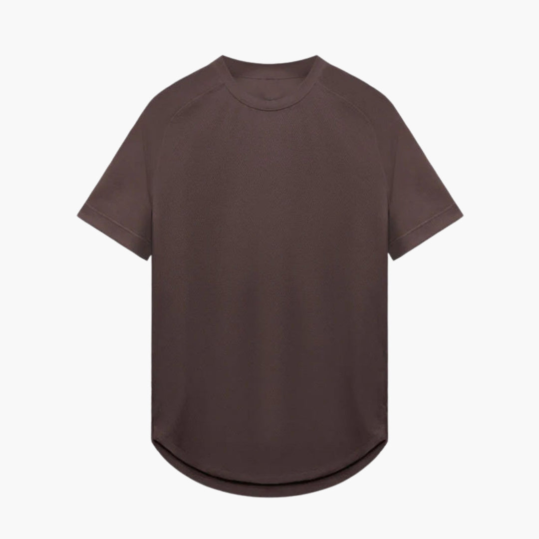 T-shirt uomo con collo rotondo e maniche raglan