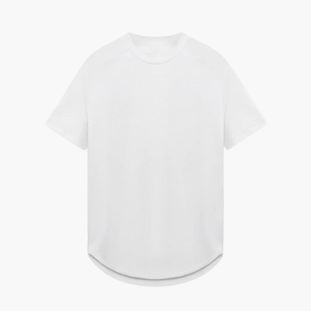 T-shirt homme avec col rond et manches raglan