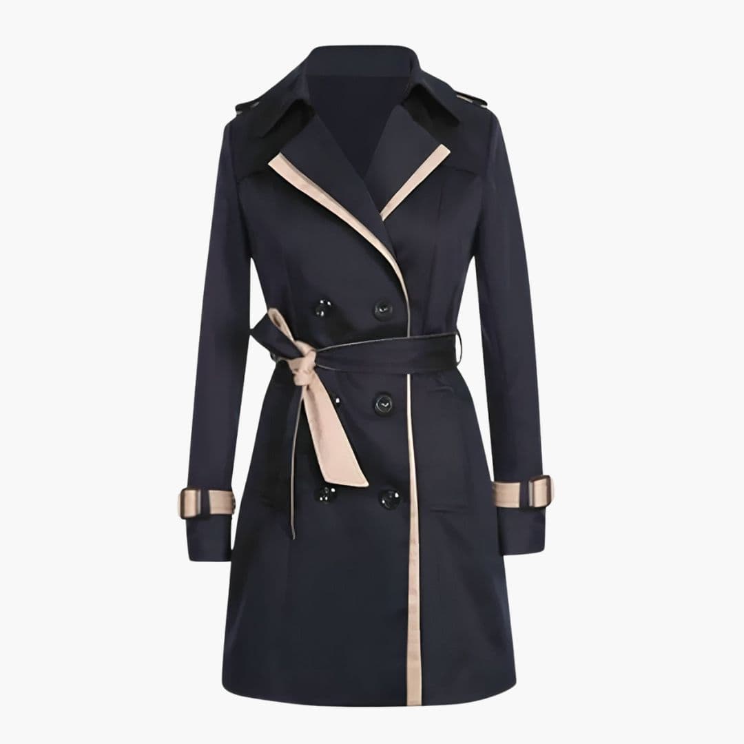 Trench Femme avec Ceinture et Boutons sur le Devant