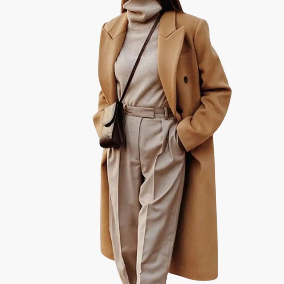 Trench Femme avec Col à Revers et Boutons sur