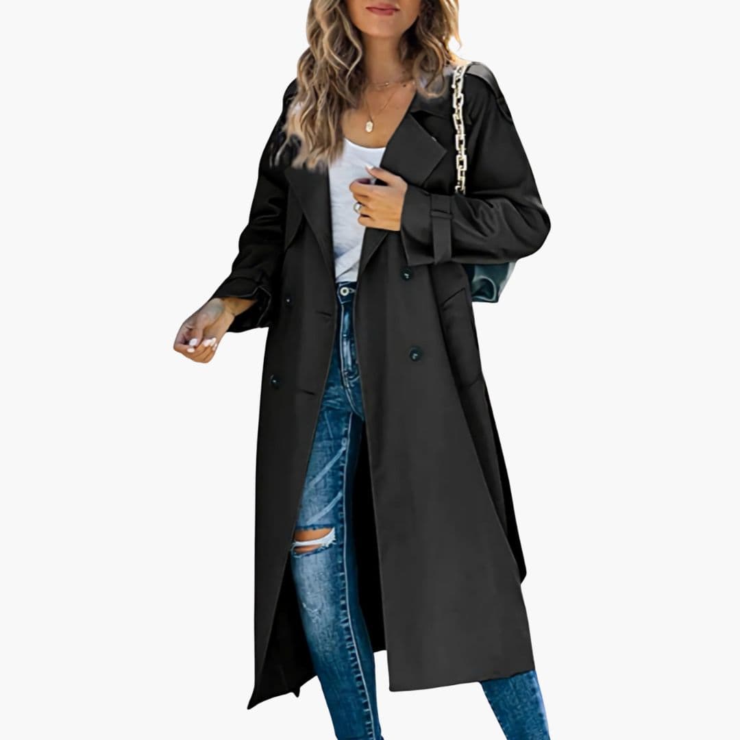 Trench Long Femme avec Ceinture