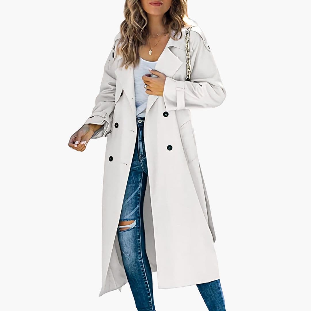 Trench Long Femme avec Ceinture