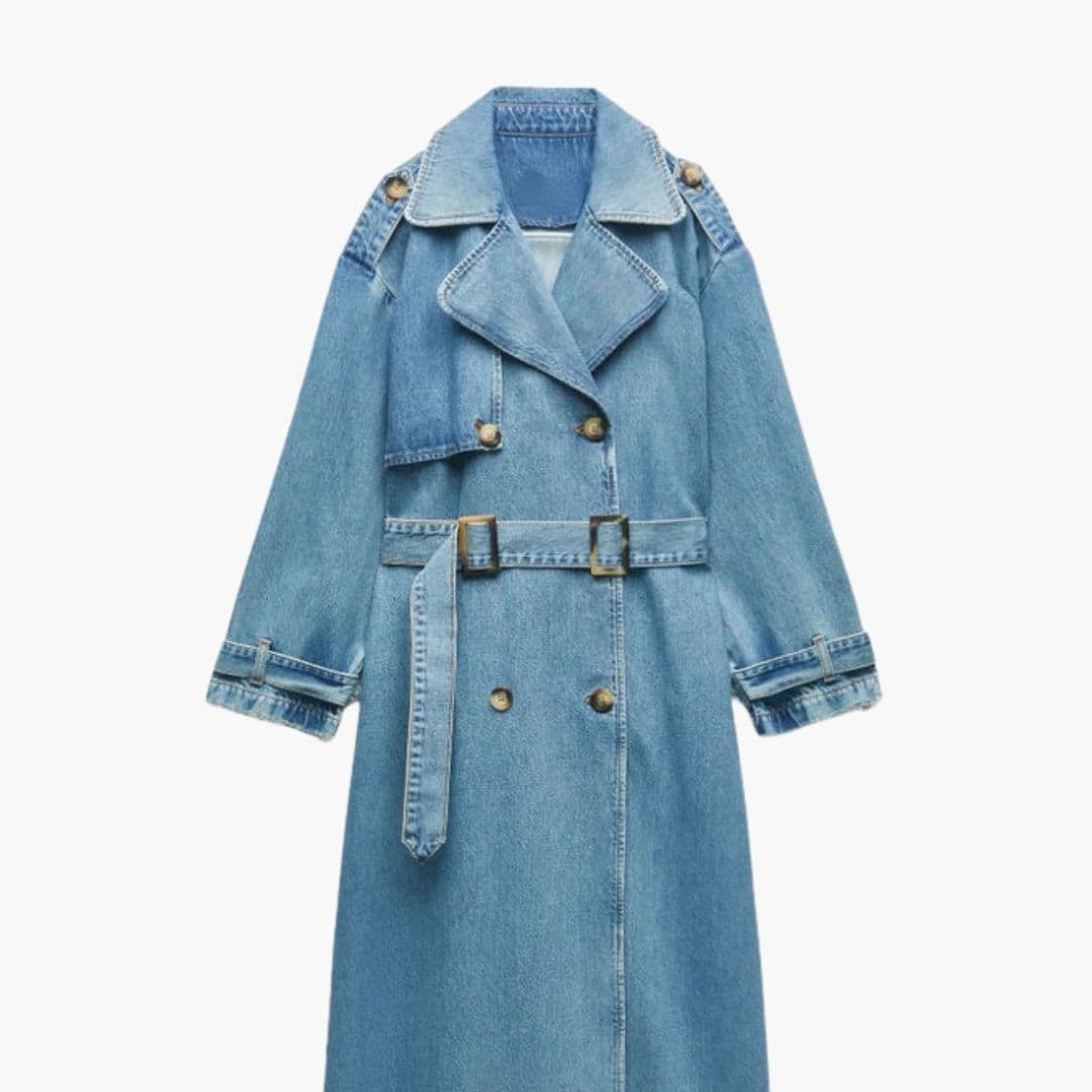 Trench en Jean Femme avec Ceinture