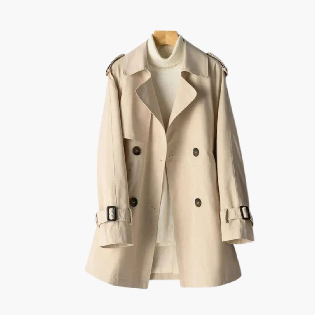 Trench femme avec fermeture à boutons