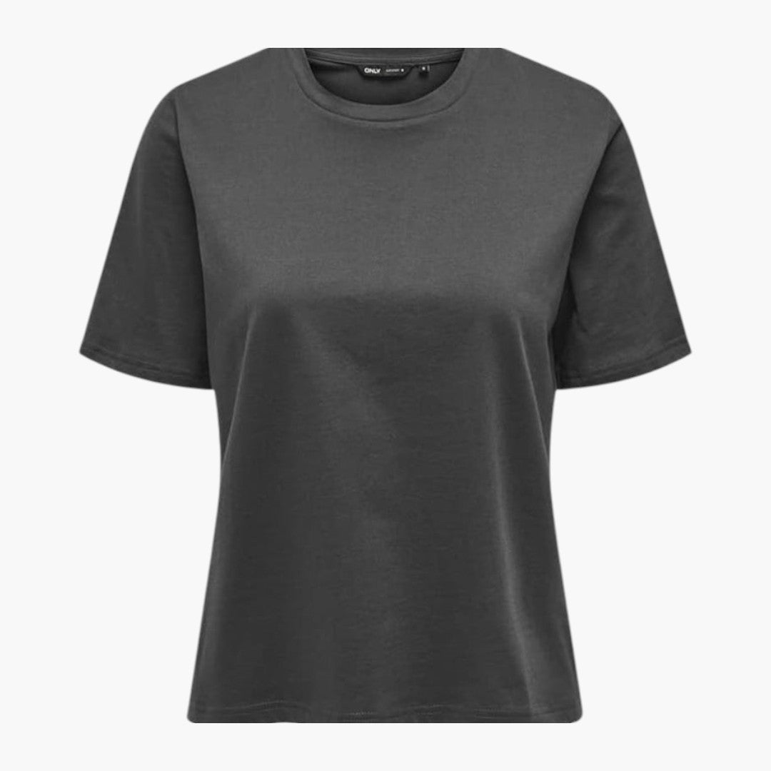 T-shirt til kvinder med rund hals og korte ærmer