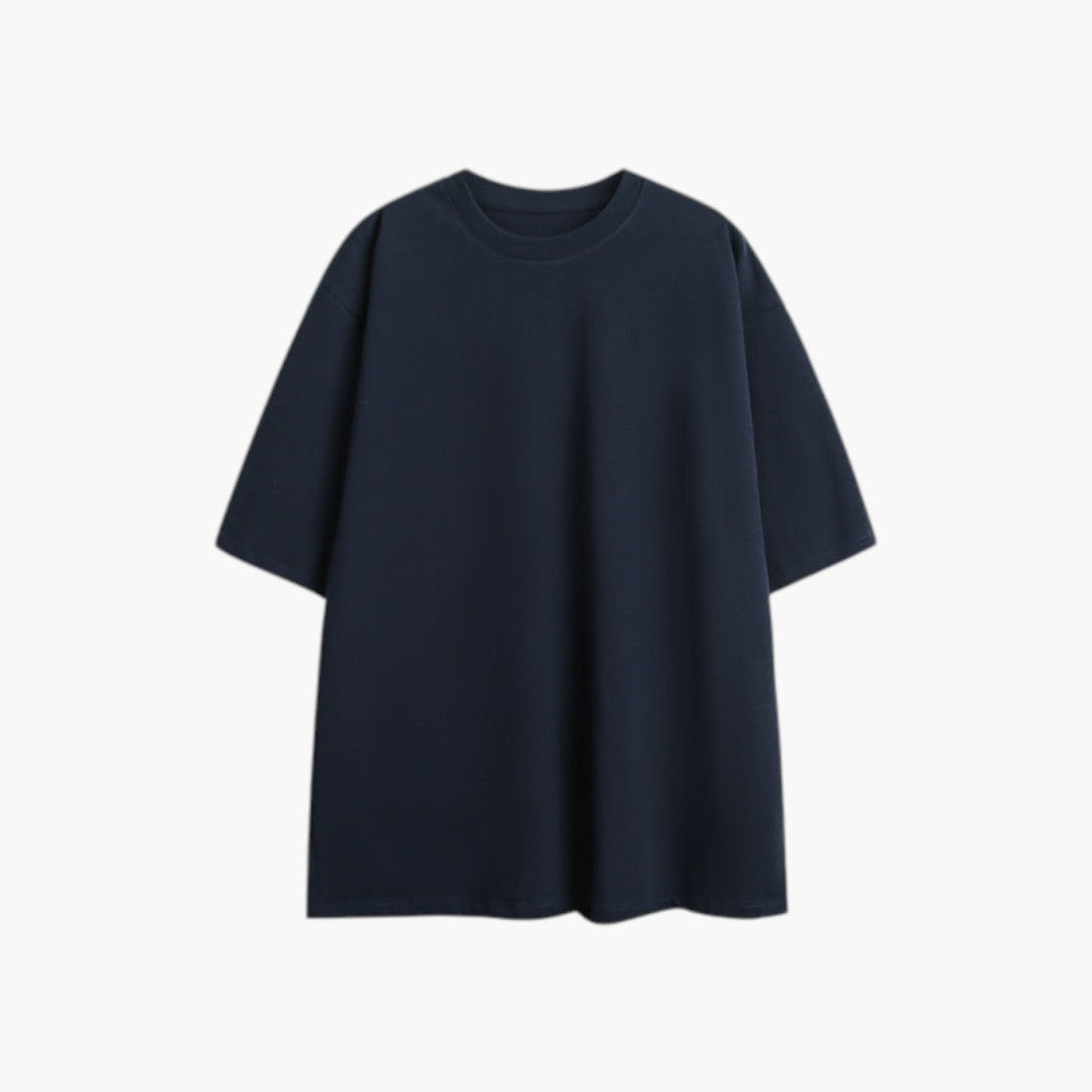 Men's Shirt with Short Sleeves and Round Neck