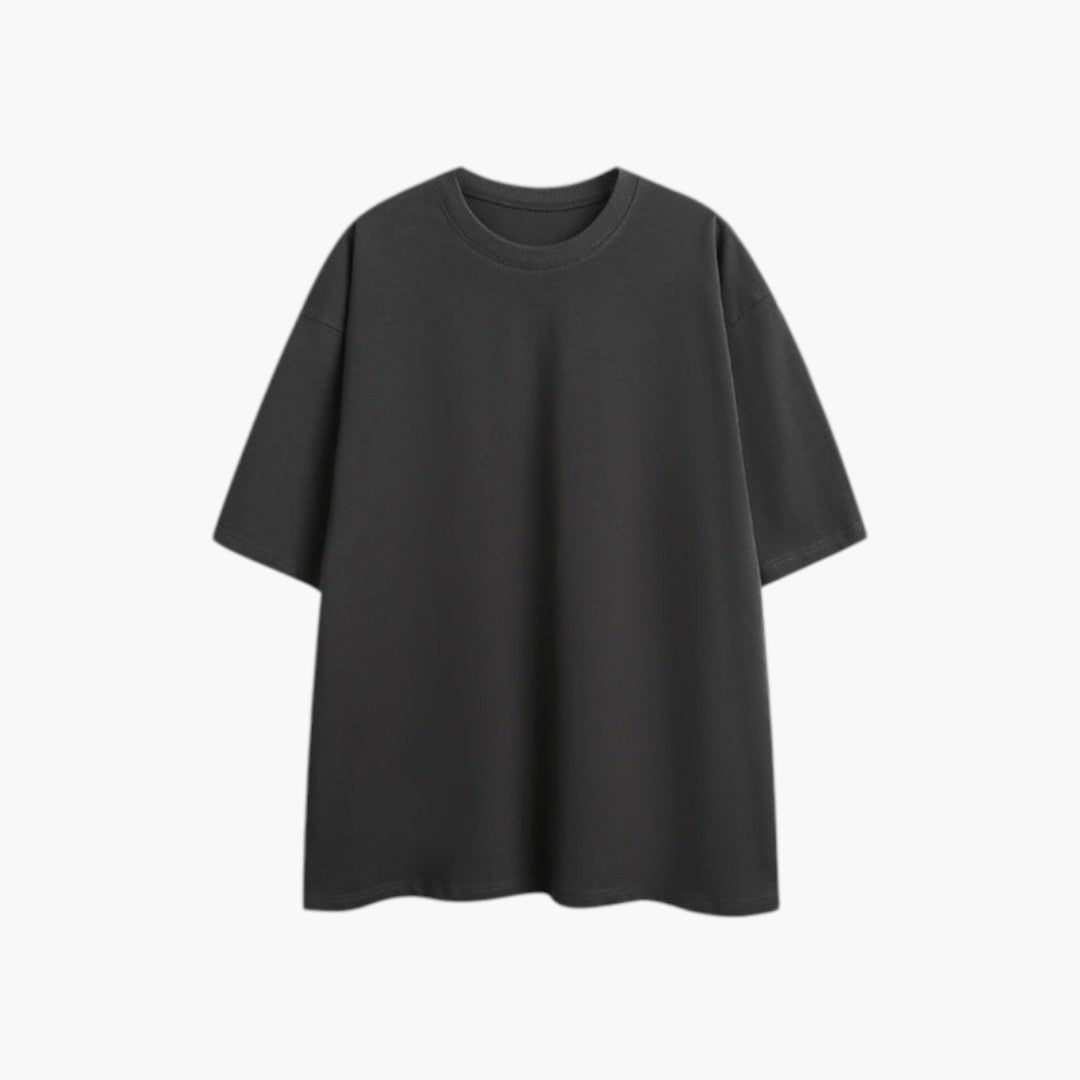 Men's Shirt with Short Sleeves and Round Neck