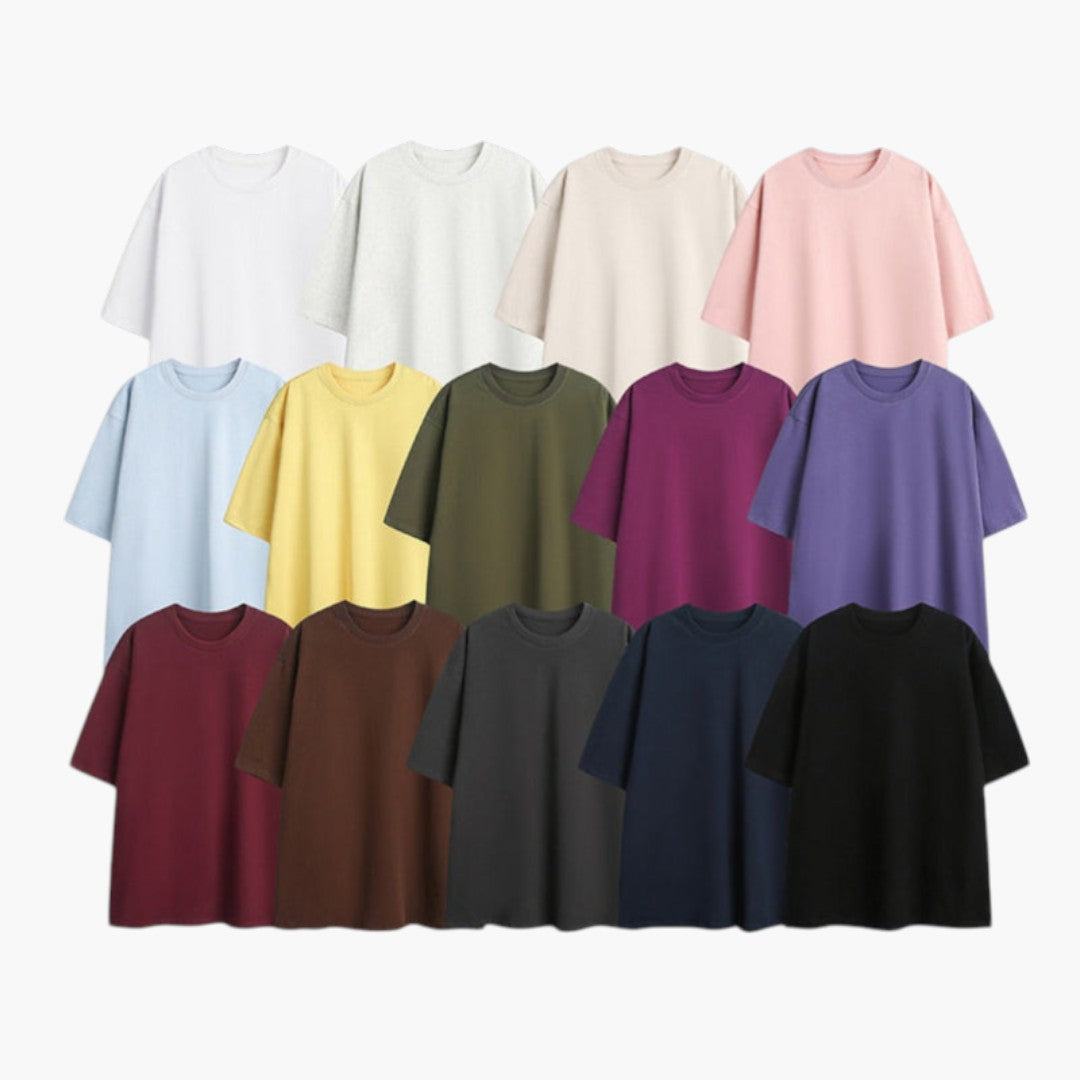 Men's Shirt with Short Sleeves and Round Neck