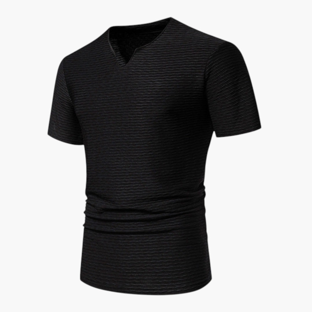 Men's shirt with textured wavy surface