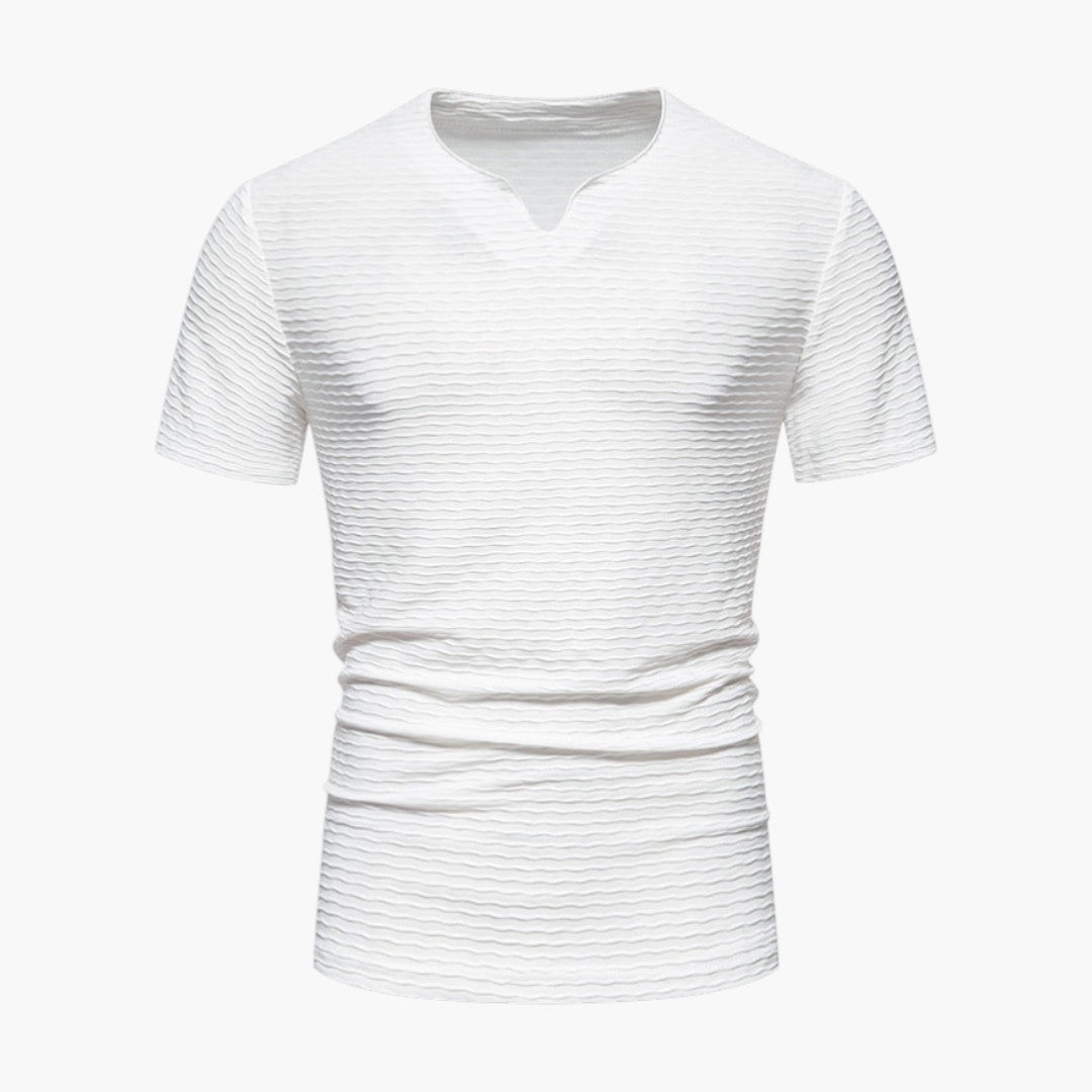 Men's shirt with textured wavy surface