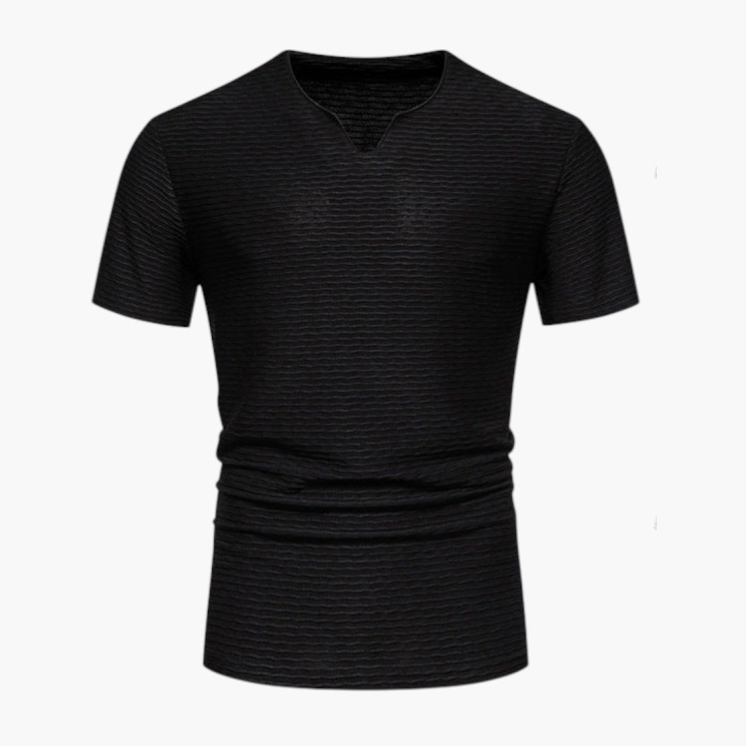 Men's shirt with textured wavy surface