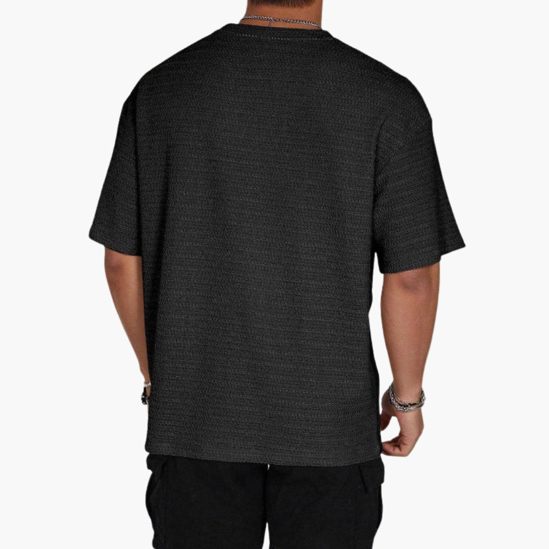 T shirt homme col rond avec surface texturée