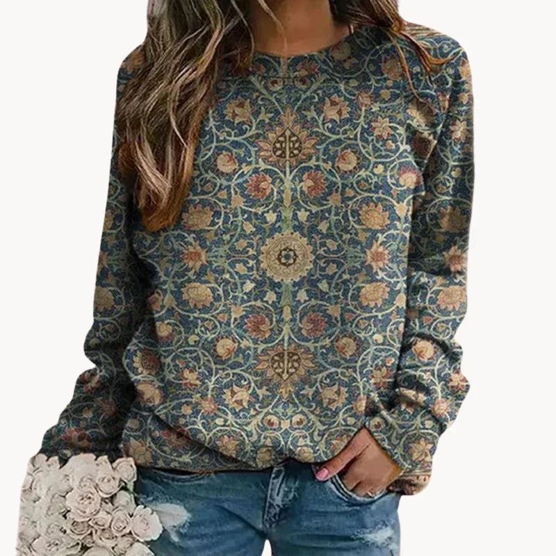 Pull Femme Motif Fleuri | Élégance Intemporelle et Charme Féminin
