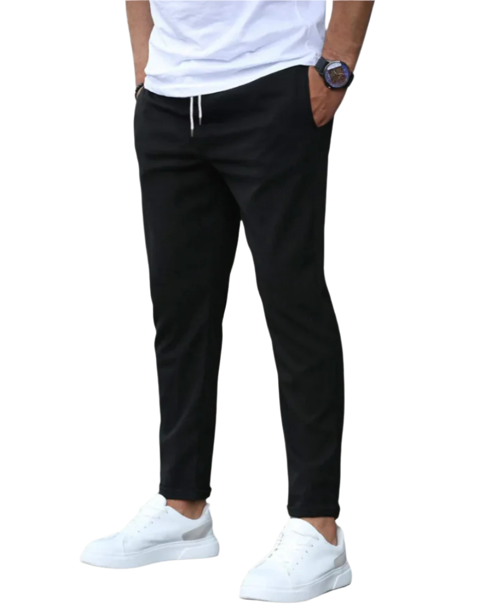 Pantalon homme slim | Coupe moderne, poches latérales et arrière | Style polyvalent casual ou semi formel