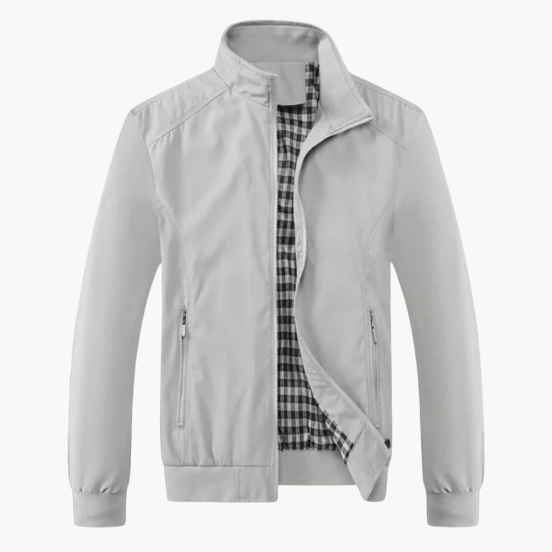 Veste Bomber Homme avec Col Montant et Poches Zippées