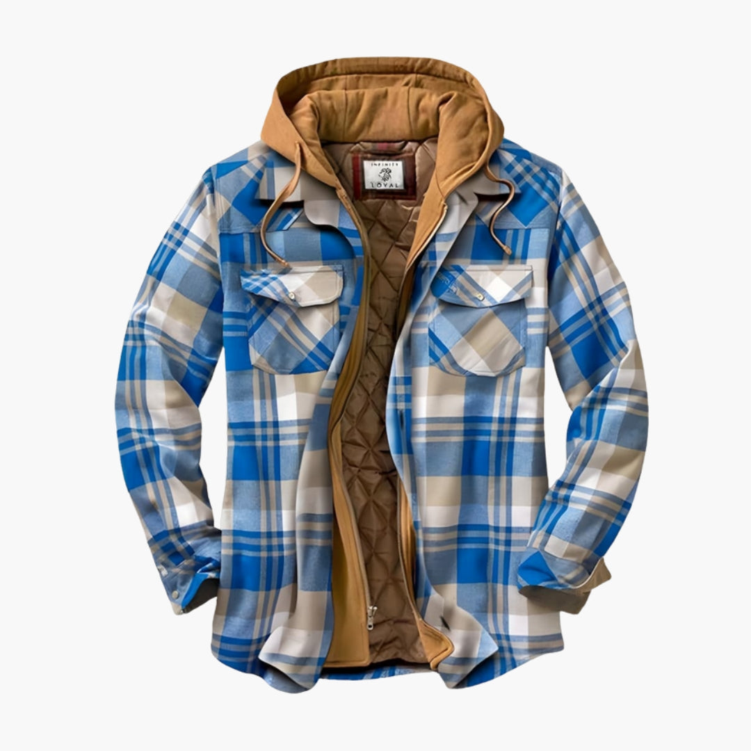 Chaqueta leñador para hombre forrada con patrón de cuadros