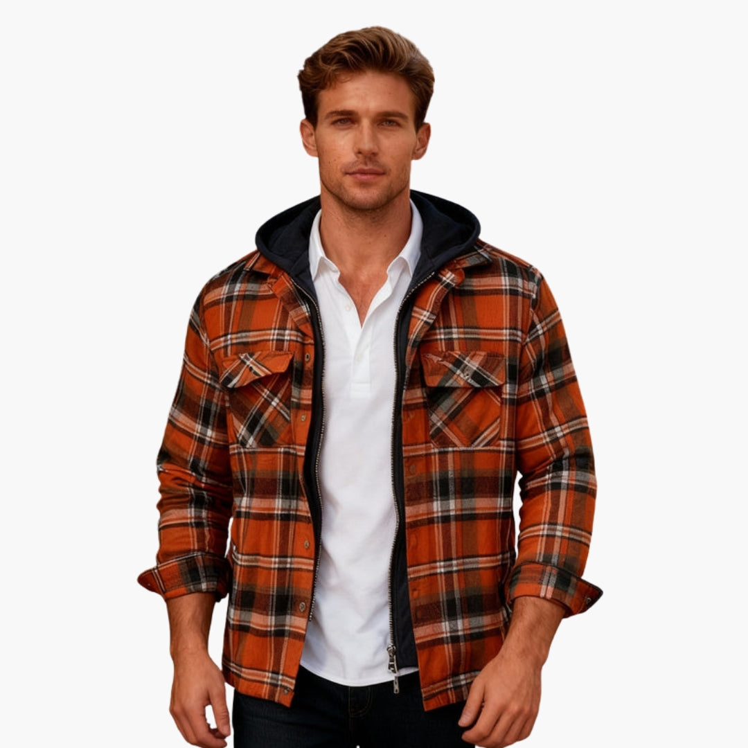 Chaqueta leñador para hombre forrada con patrón de cuadros