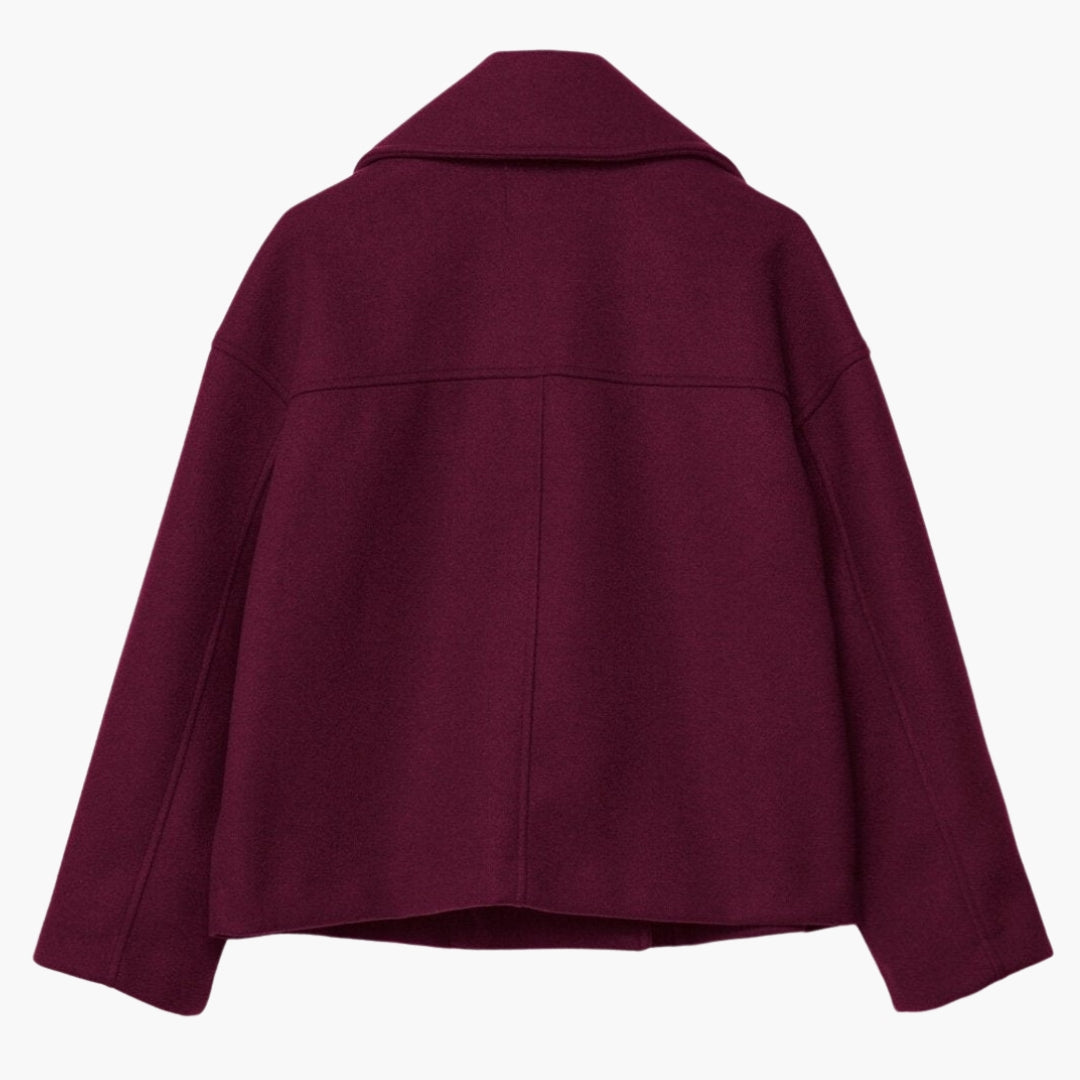 Veste Courte Femme à Deux Boutons et Col Revers