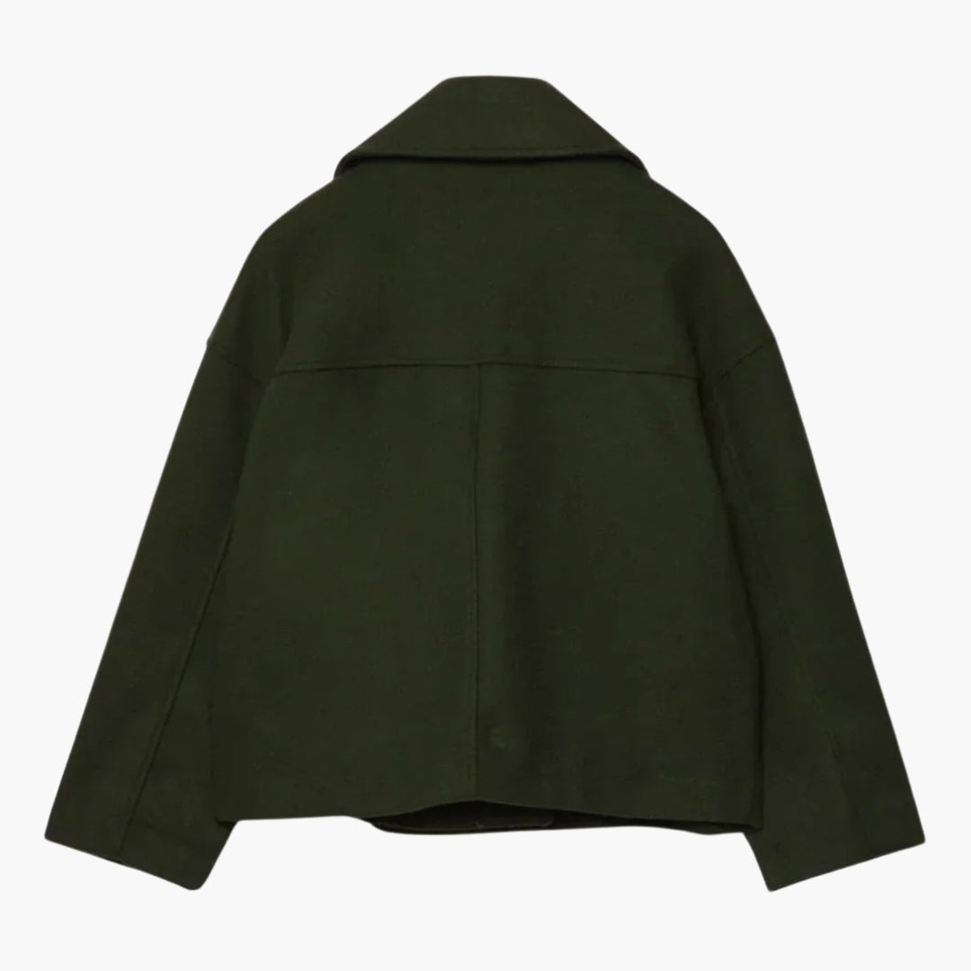 Veste Courte Femme à Deux Boutons et Col Revers