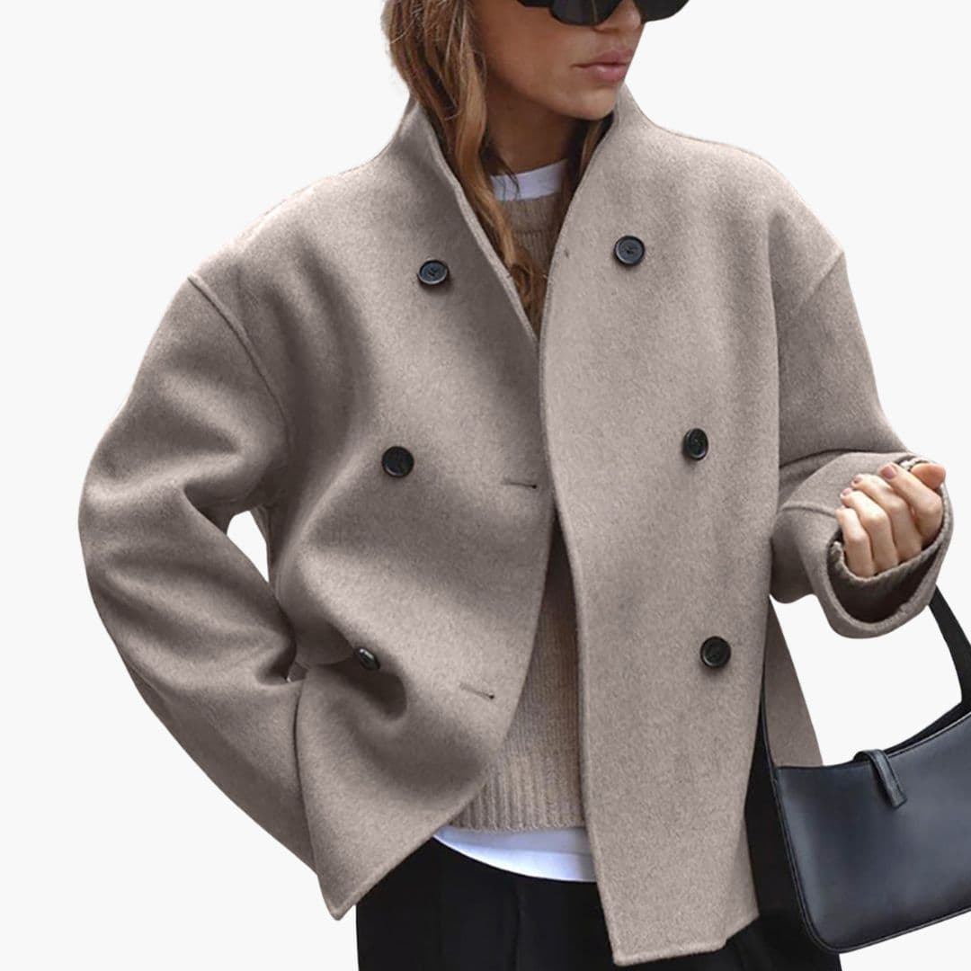 Veste Courte Femme avec Col Montant