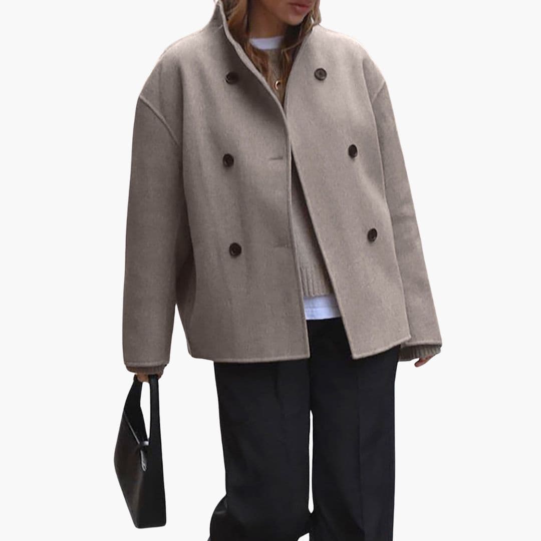 Veste Courte Femme avec Col Montant