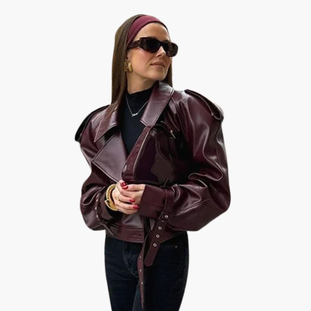 Veste Courte Femme avec Col à Revers