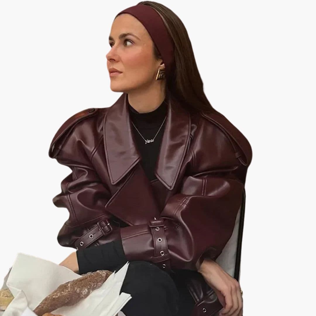 Veste Courte Femme avec Col à Revers