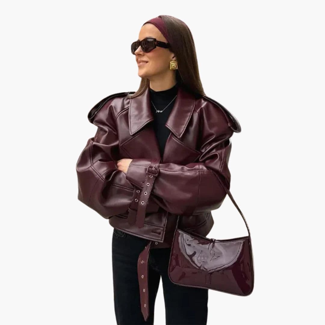 Veste Courte Femme avec Col à Revers