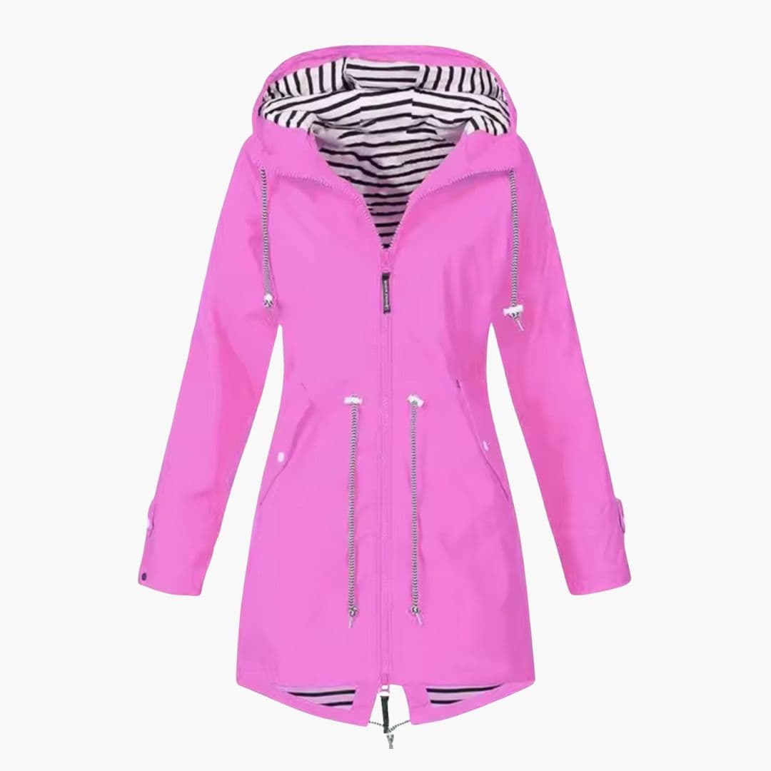 Veste Femme à Capuche avec Taille Ajustable