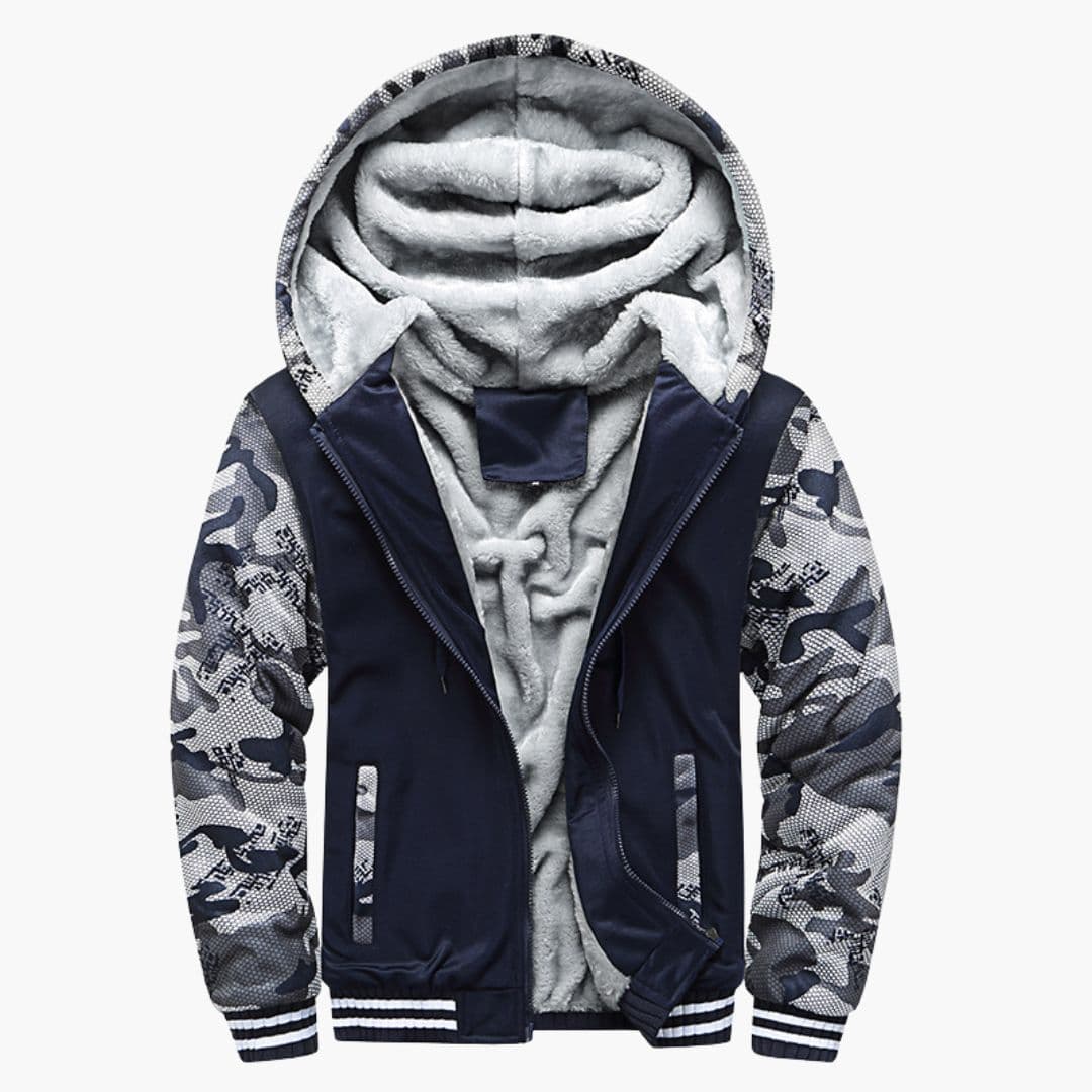 Veste Homme à Capuche avec Doublure Polaire