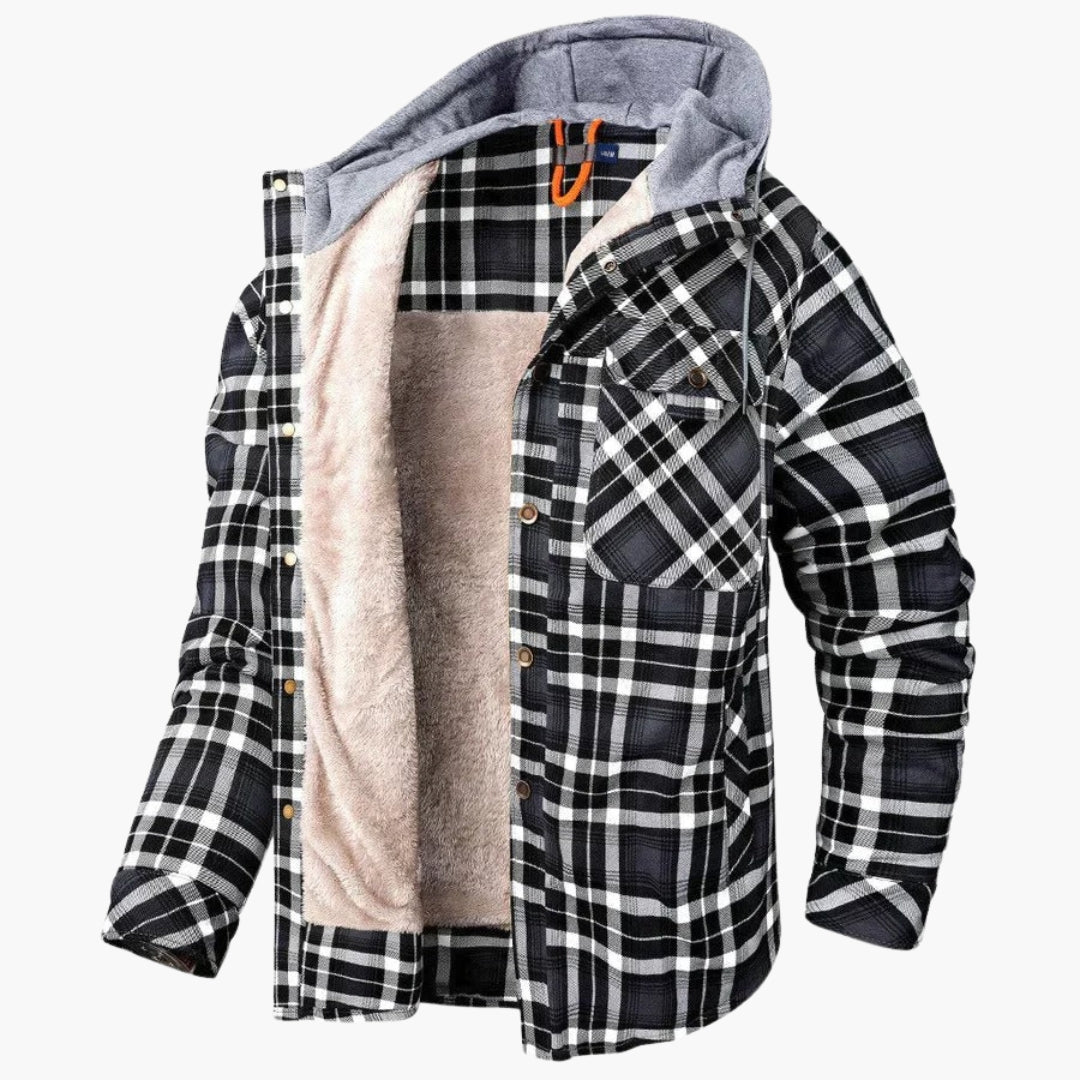 Veste Homme en Flanelle avec Capuche