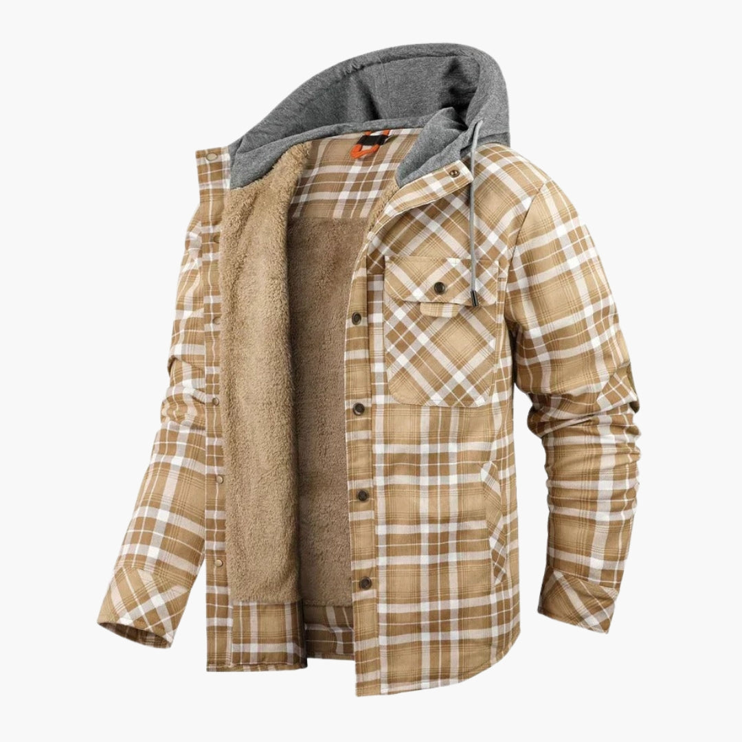 Veste Homme en Flanelle avec Capuche