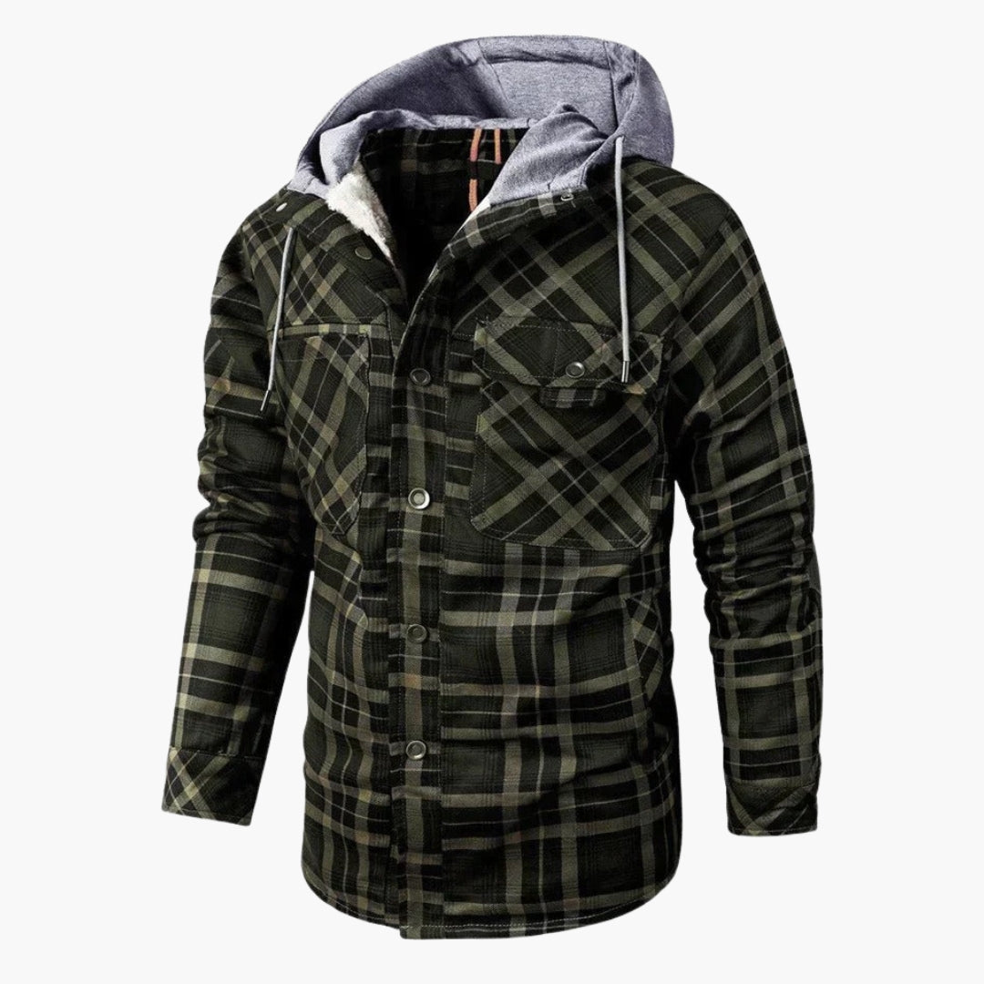 Veste Homme en Flanelle avec Capuche