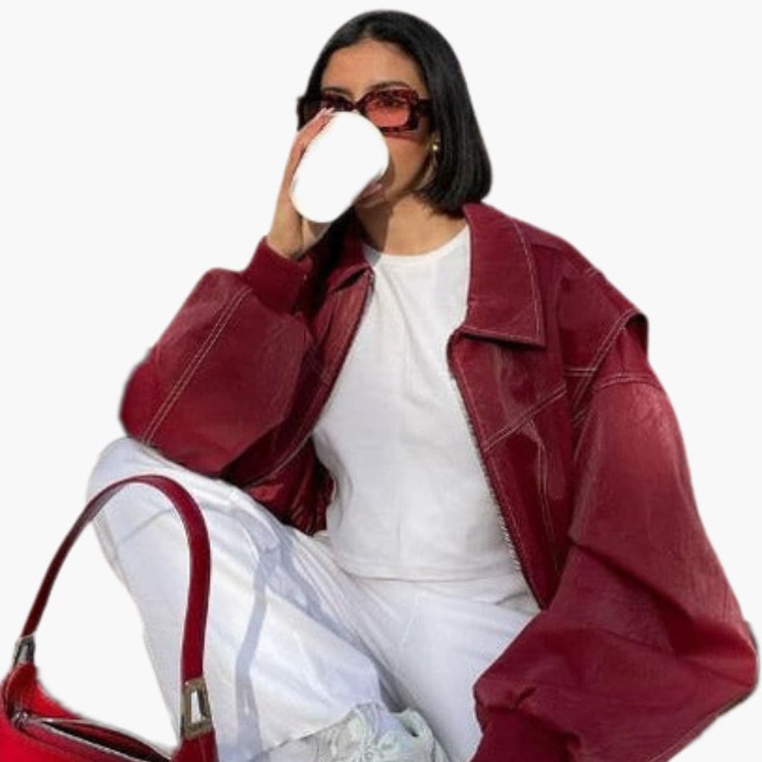 Veste Oversize Femme avec Fermeture Zippée