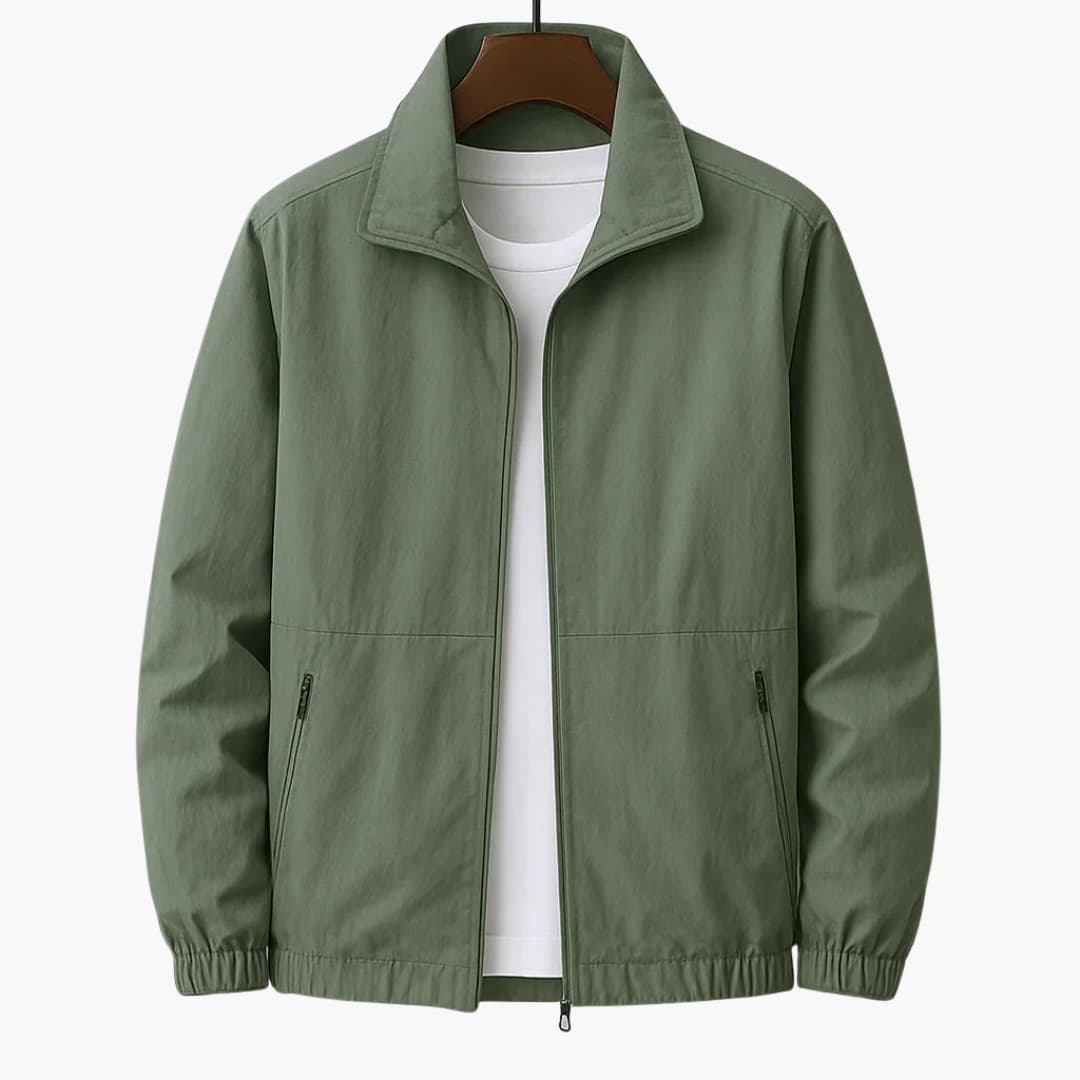 Veste pour homme avec fermeture éclair et poignets élastiques