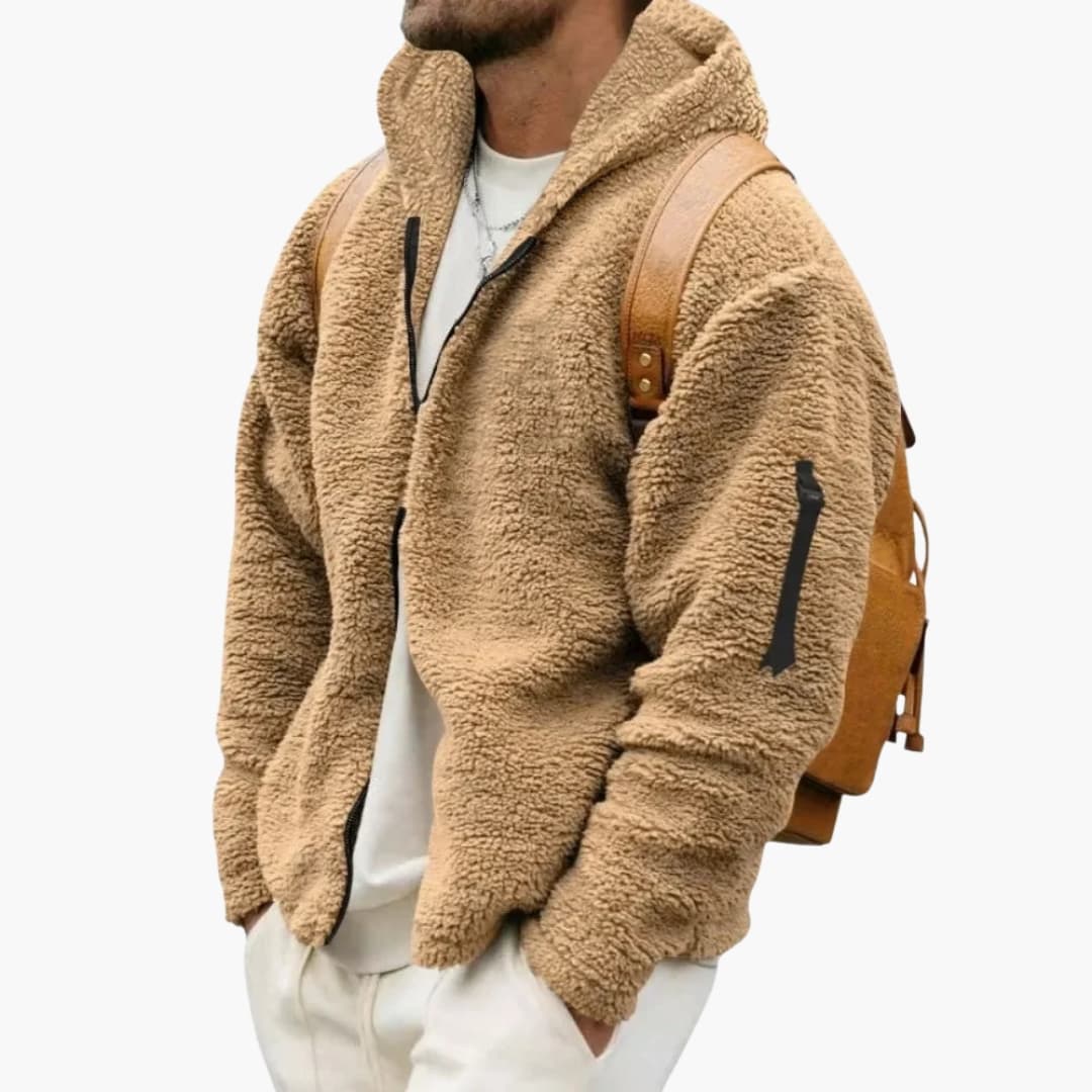 Veste à capuche pour homme avec fermeture éclair