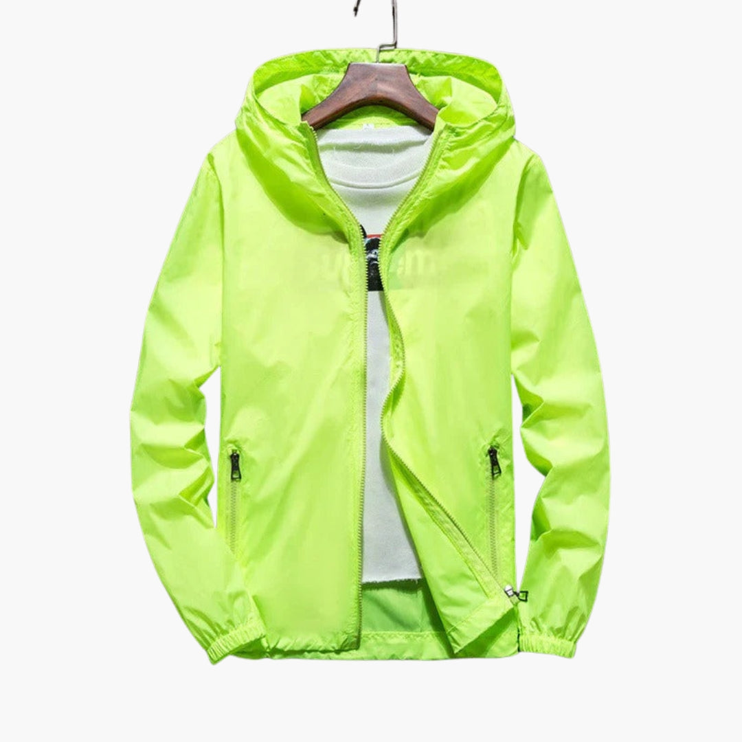 Men's hooded jacket with zippered pockets