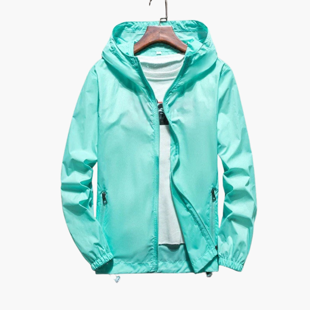 Men's hooded jacket with zippered pockets