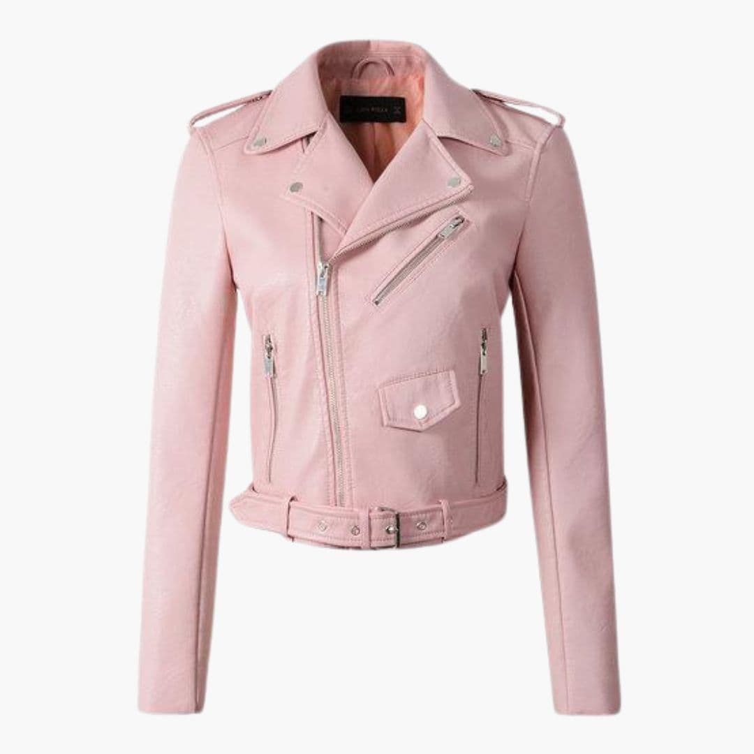 Veste biker femme avec fermeture zippée