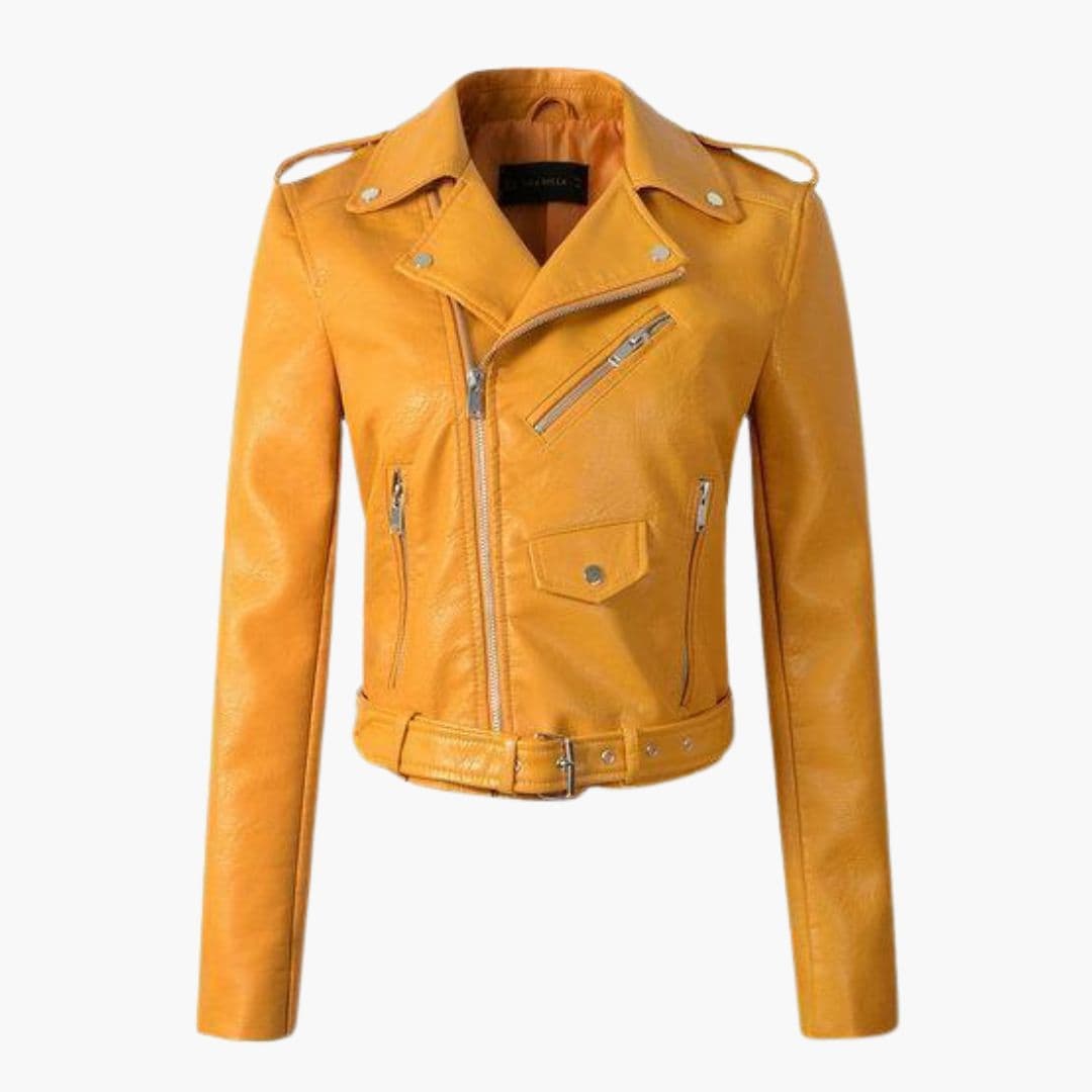 Veste biker femme avec fermeture zippée
