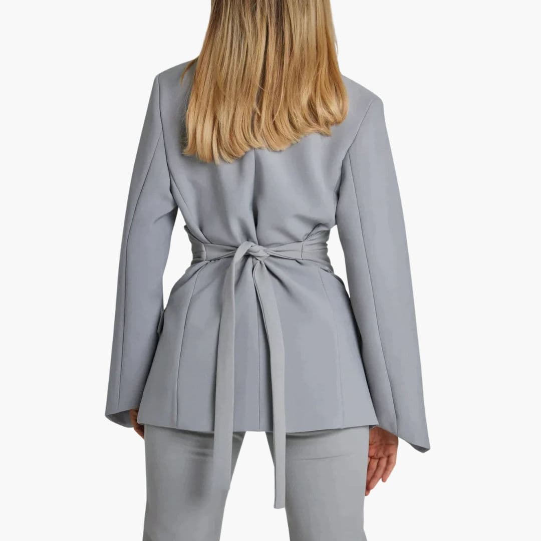 Veste blazer femme ceinturée à manches larges